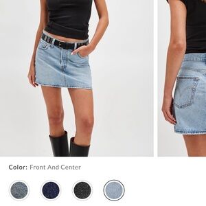 Levi's Icon Light Blue Denim Mini Skirt